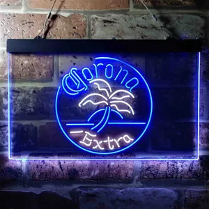 Corona Extra Round Palm Tree Neon-Like LED Sign