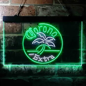Corona Extra Round Palm Tree Neon-Like LED Sign