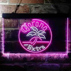 Corona Extra Round Palm Tree Neon-Like LED Sign