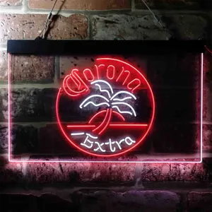 Corona Extra Round Palm Tree Neon-Like LED Sign