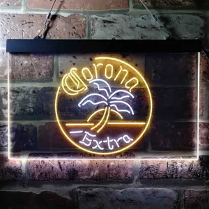 Corona Extra Round Palm Tree Neon-Like LED Sign