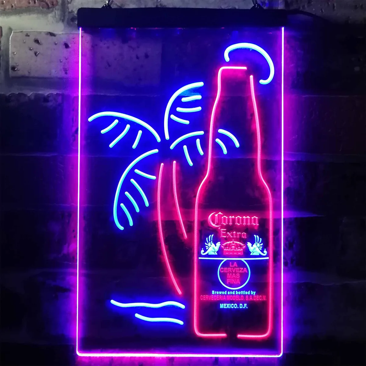 Corona Extra - Tropical Bottle Neon-Like LED Sign