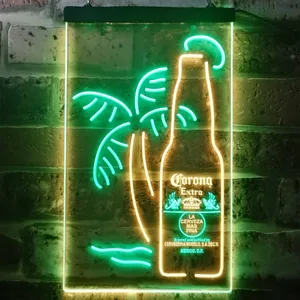 Corona Extra - Tropical Bottle Neon-Like LED Sign
