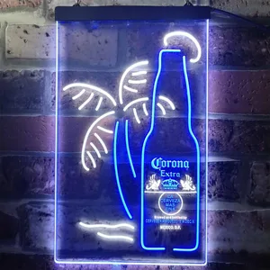 Corona Extra - Tropical Bottle Neon-Like LED Sign