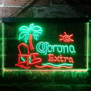 Corona Extra - Tropical Chair Neon-Like LED Sign