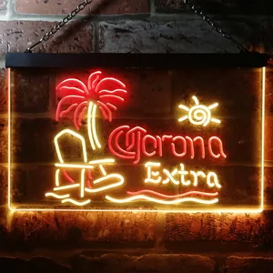 Corona Extra - Tropical Chair Neon-Like LED Sign
