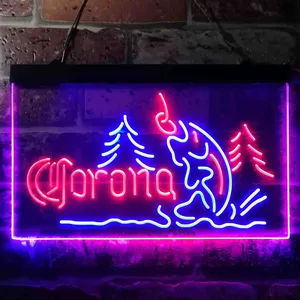 Corona Lake Trout Fishing Neon-Like LED Sign