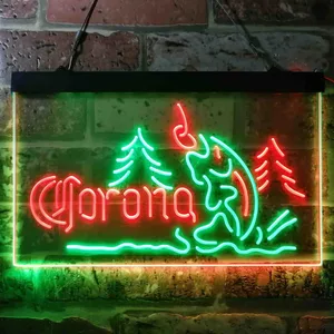 Corona Lake Trout Fishing Neon-Like LED Sign