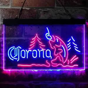 Corona Lake Trout Fishing Neon-Like LED Sign