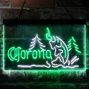 Corona Lake Trout Fishing Neon-Like LED Sign
