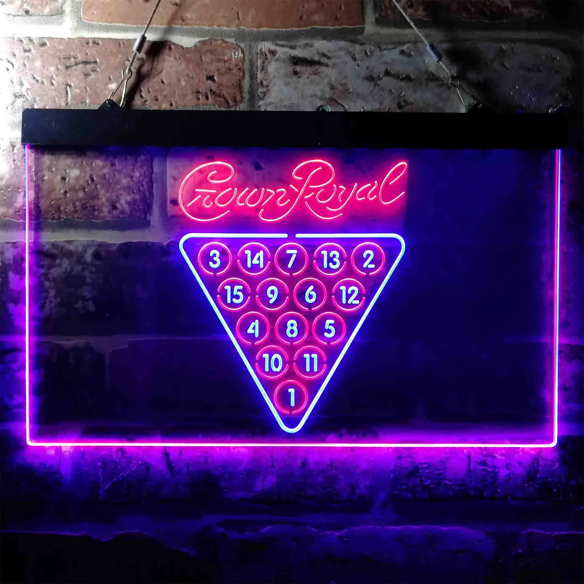 Crown Royal 15 Ball Billiards Pool Neon-Like LED Sign