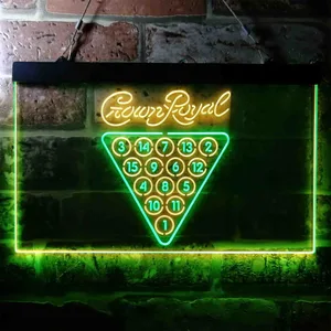 Crown Royal 15 Ball Billiards Pool Neon-Like LED Sign