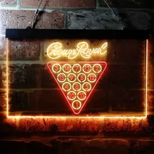 Crown Royal 15 Ball Billiards Pool Neon-Like LED Sign