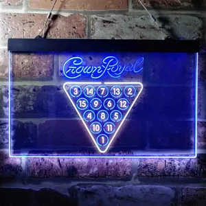 Crown Royal 15 Ball Billiards Pool Neon-Like LED Sign
