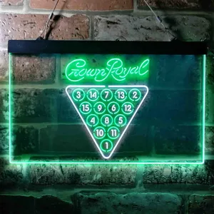 Crown Royal 15 Ball Billiards Pool Neon-Like LED Sign