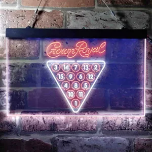 Crown Royal 15 Ball Billiards Pool Neon-Like LED Sign