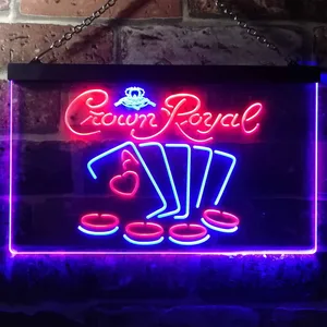 Crown Royal Cards Neon-Like LED Sign