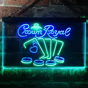 Crown Royal Cards Neon-Like LED Sign