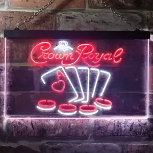 Crown Royal Cards Neon-Like LED Sign