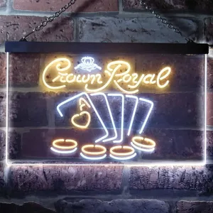 Crown Royal Cards Neon-Like LED Sign