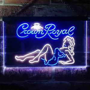 Crown Royal Girl 1 Neon-Like LED Sign