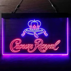 Crown Royal Logo 3 Neon-Like LED Sign