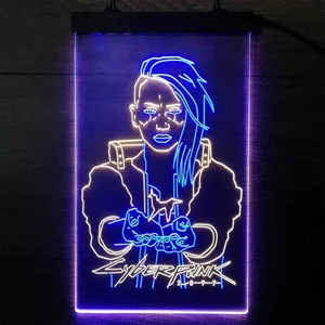 Cyberpunk 2077 Female V Neon-Like LED Sign