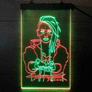 Cyberpunk 2077 Female V Neon-Like LED Sign