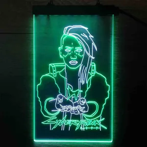Cyberpunk 2077 Female V Neon-Like LED Sign