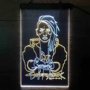 Cyberpunk 2077 Female V Neon-Like LED Sign