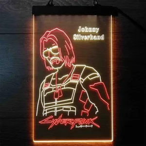 Cyberpunk 2077 Johnny Silverhand Neon-Like LED Sign