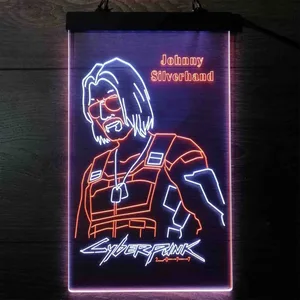 Cyberpunk 2077 Johnny Silverhand Neon-Like LED Sign