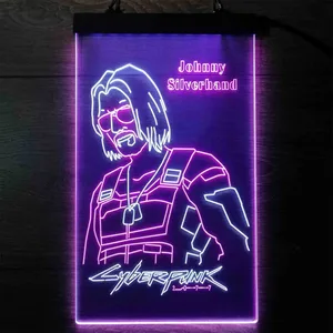 Cyberpunk 2077 Johnny Silverhand Neon-Like LED Sign