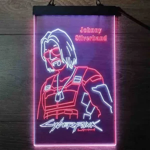 Cyberpunk 2077 Johnny Silverhand Neon-Like LED Sign