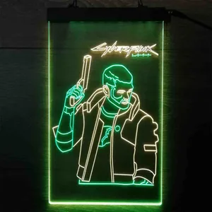 Cyberpunk 2077 Male V Neon-Like LED Sign