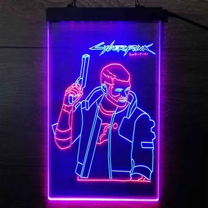 Cyberpunk 2077 Male V Neon-Like LED Sign