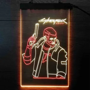 Cyberpunk 2077 Male V Neon-Like LED Sign