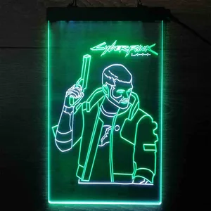Cyberpunk 2077 Male V Neon-Like LED Sign