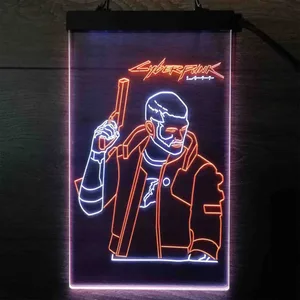 Cyberpunk 2077 Male V Neon-Like LED Sign