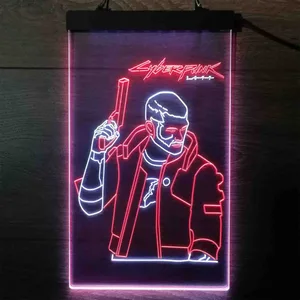 Cyberpunk 2077 Male V Neon-Like LED Sign