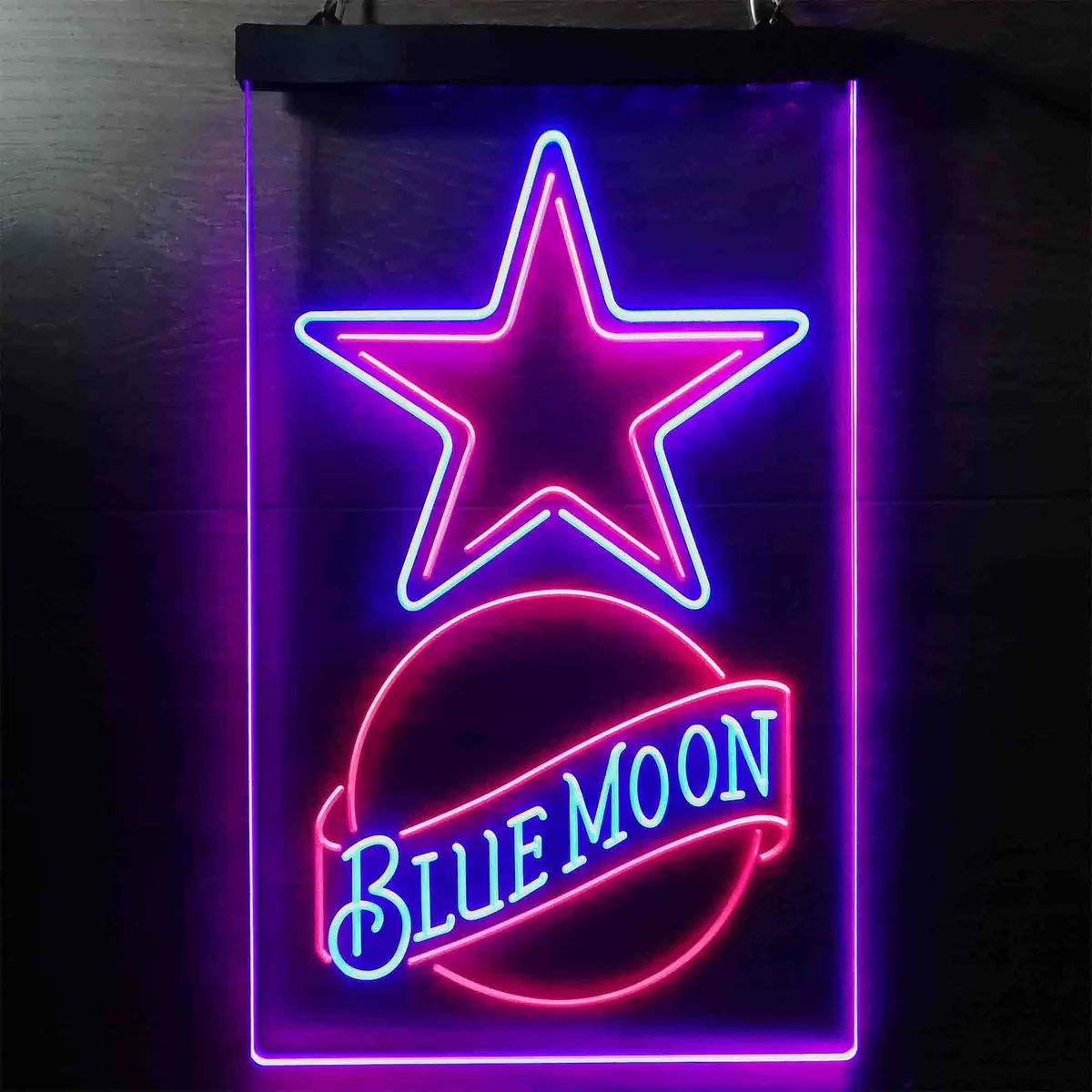 Dallas Cowboys Blue Moon Neon-Like LED Sign