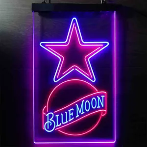 Dallas Cowboys Blue Moon Neon-Like LED Sign