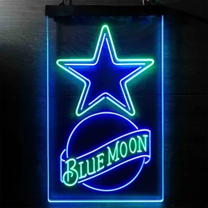 Dallas Cowboys Blue Moon Neon-Like LED Sign