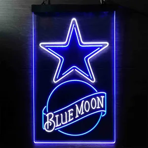 Dallas Cowboys Blue Moon Neon-Like LED Sign