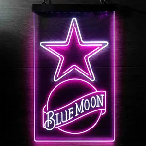 Dallas Cowboys Blue Moon Neon-Like LED Sign