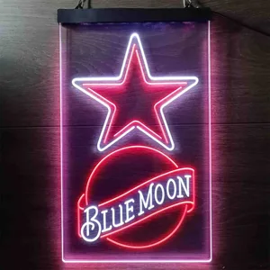 Dallas Cowboys Blue Moon Neon-Like LED Sign