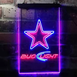 Dallas Cowboys Bud Light 2 Neon-Like LED Sign