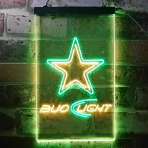 Dallas Cowboys Bud Light 2 Neon-Like LED Sign