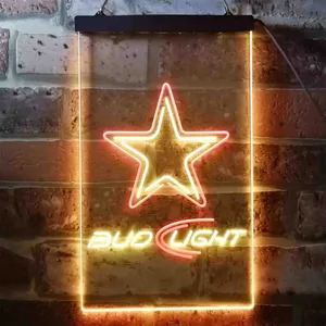 Dallas Cowboys Bud Light 2 Neon-Like LED Sign