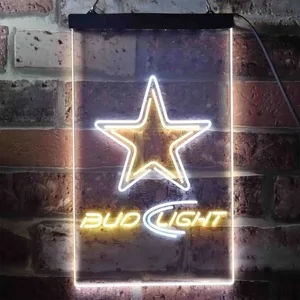 Dallas Cowboys Bud Light 2 Neon-Like LED Sign